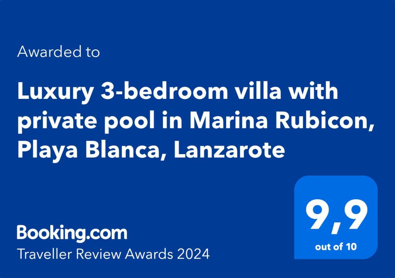 Luxury 3-Bedroom Villa With Heated Private Pool - In Marina Rubicon, Playa Blanca, Lanzarote Bagian luar foto